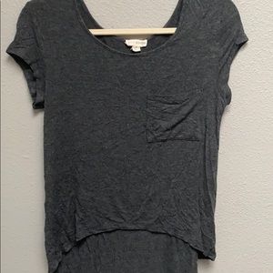 Gray high low shirt